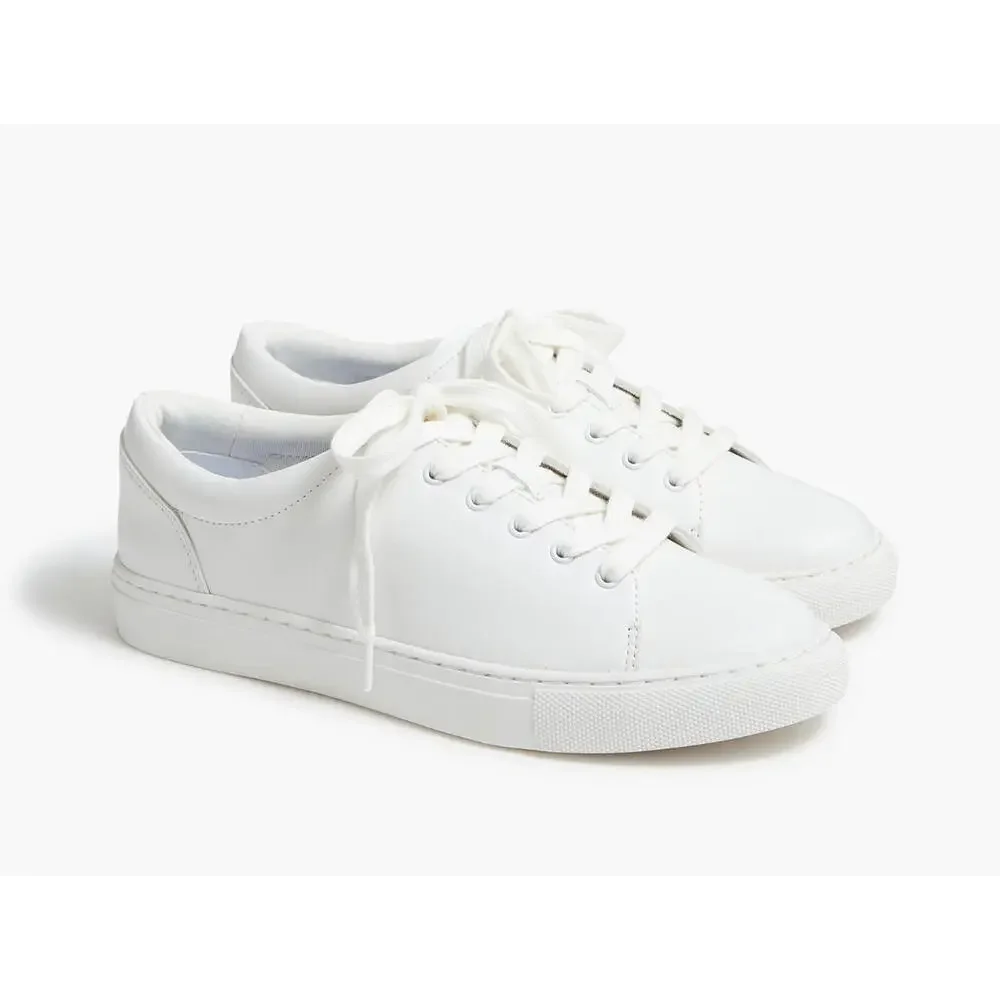 J. Crew Women’s 8.5 Road Trip Lace Up Sneakers Shoes White BC186